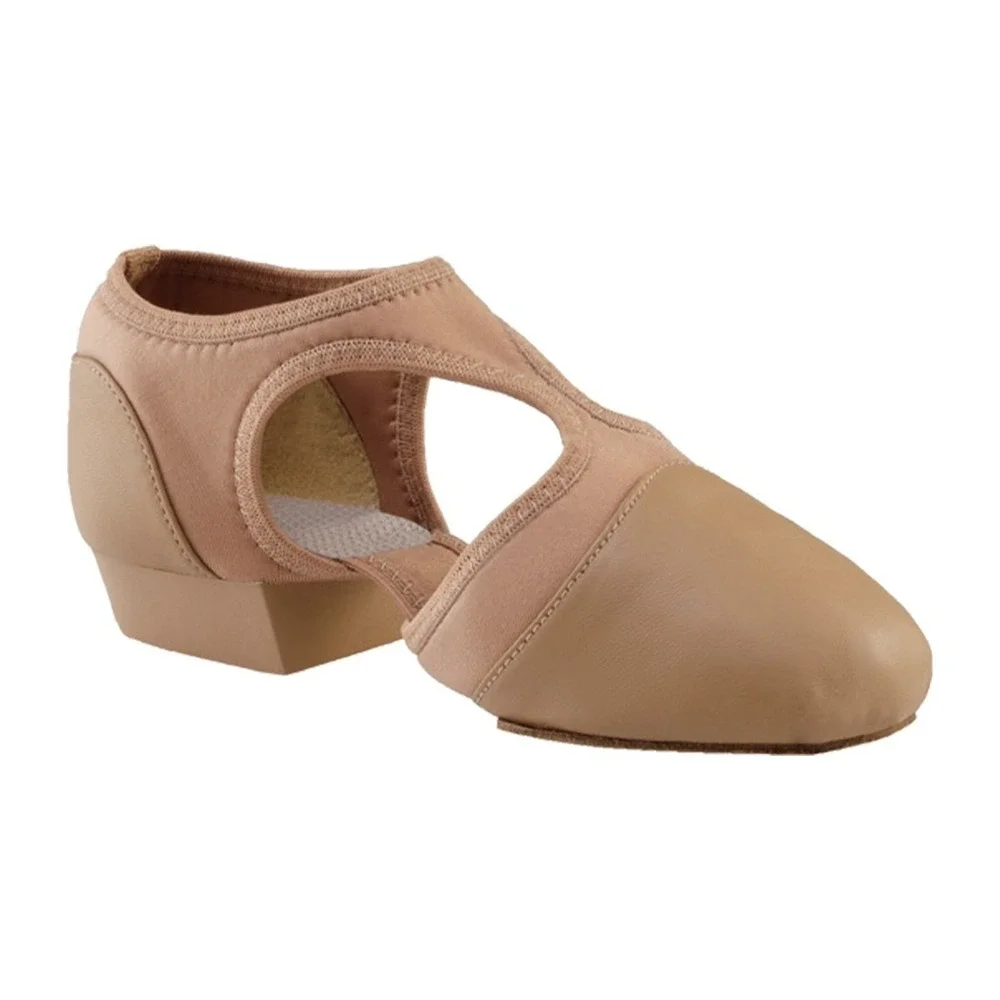 Capezio Pedini Jazz Shoes Kids Dance Shoes‎ Size 1.5 Caramel Leather Slip On